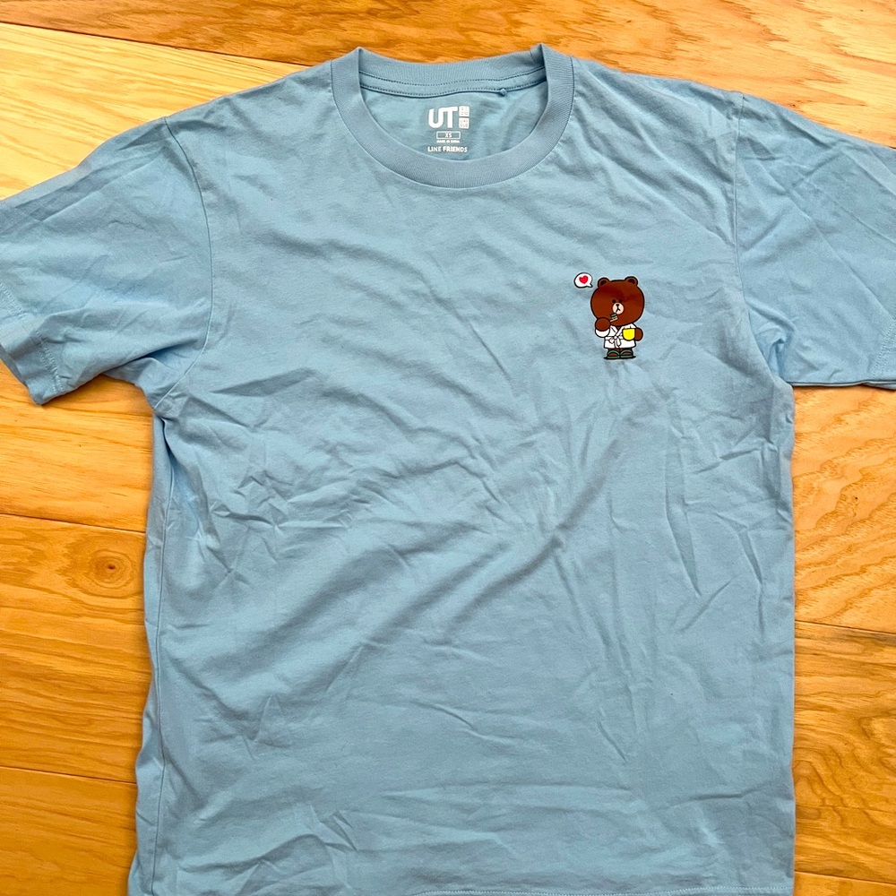 🩵🤎🐻UNIQLO Line Friends Tee NWT
